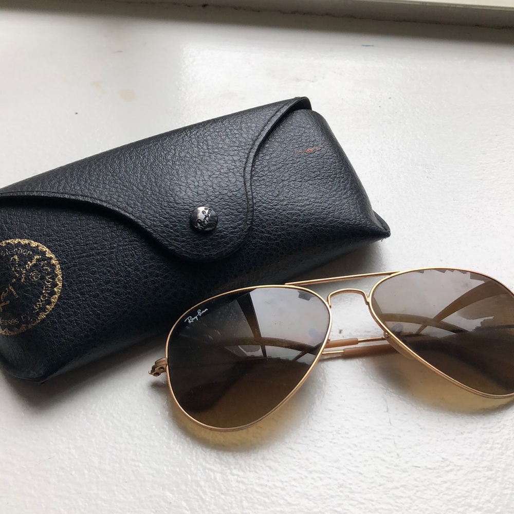 Ran ban Aviators brown